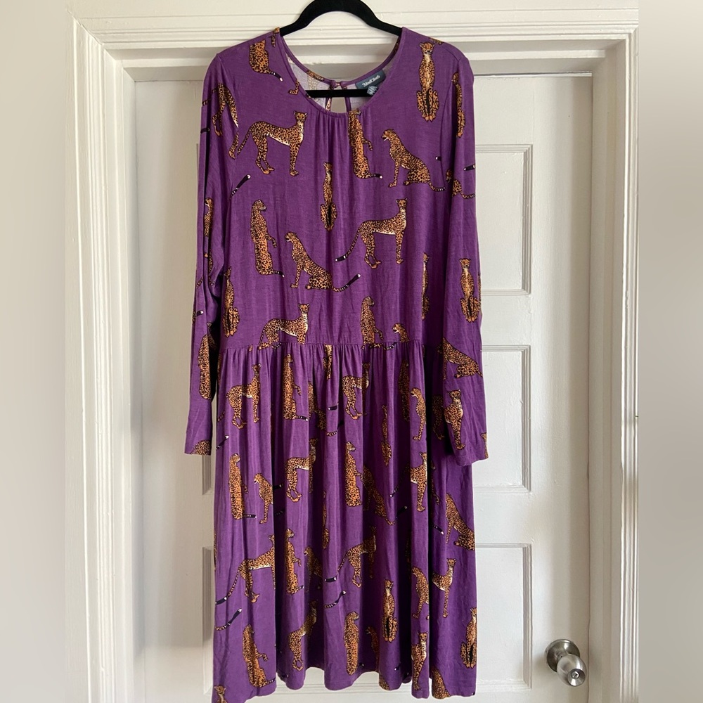 Modcloth Yours Truly Leopard Motif Jersey A-Line Dress Size 3X